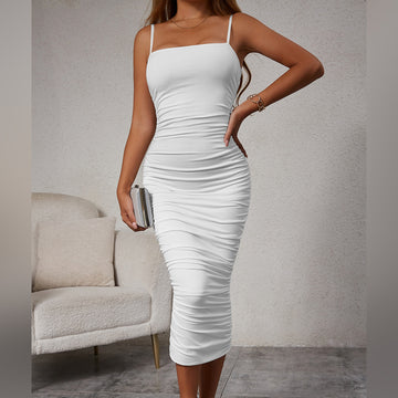 Fall For Me Ruched Midi Dress